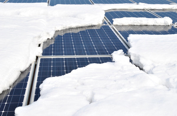 SNOW ON SOLAR PANELS