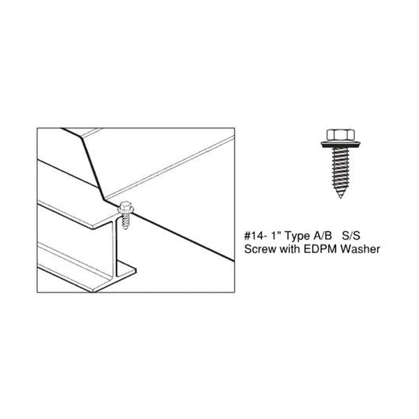 #14-1" Type A/B S/S Screw with EDPM Washer