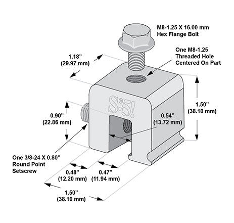 S-5-V Mini includes bolt