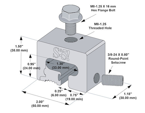 S-5-T Mini Includes Bolt